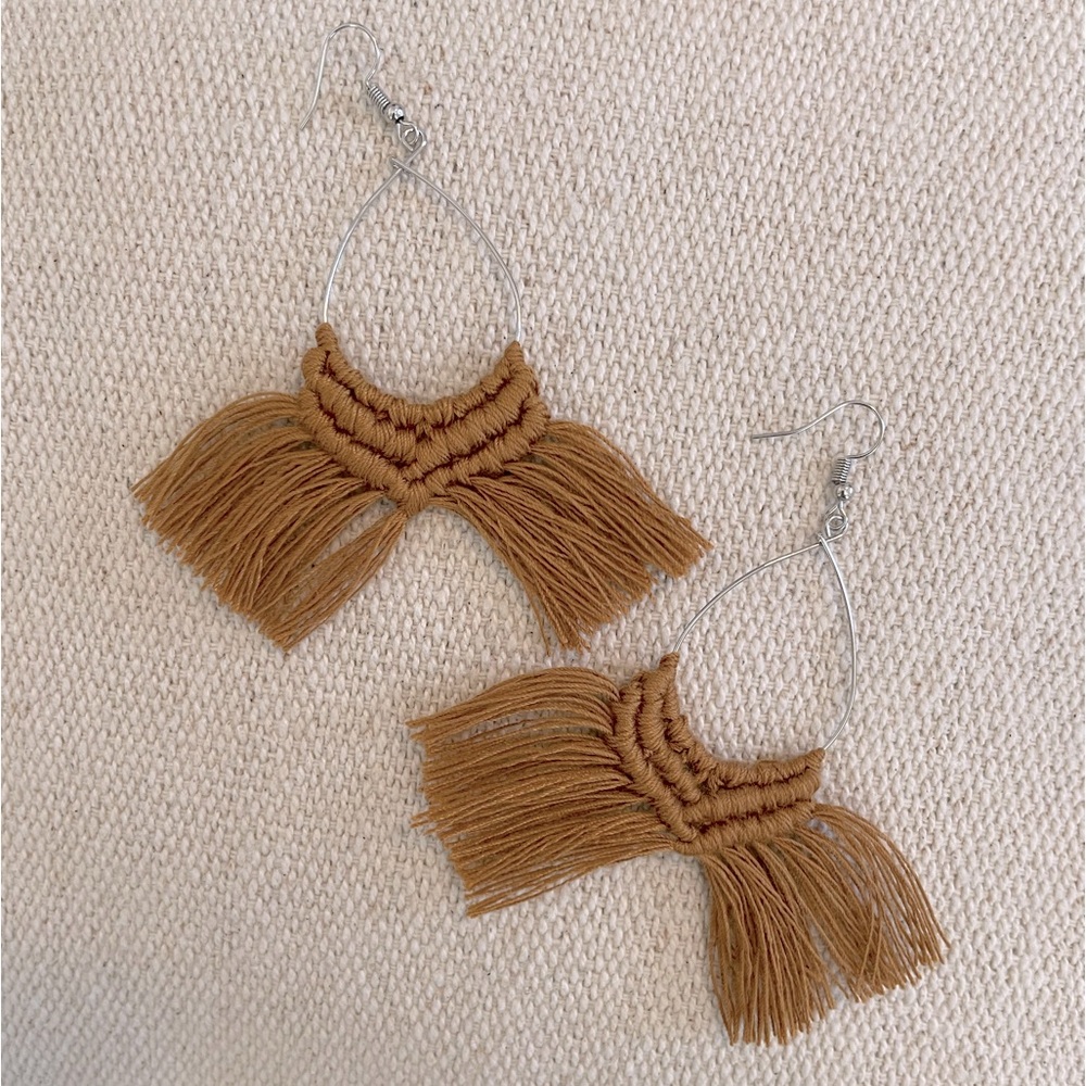 Plunder - Mocha Macramé Earrings